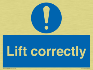 Lift correctly sign